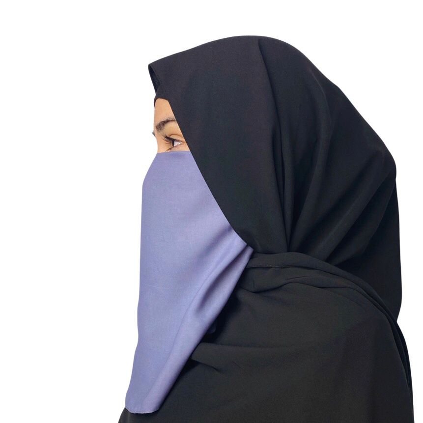 10" HALF NIQAB - STONE