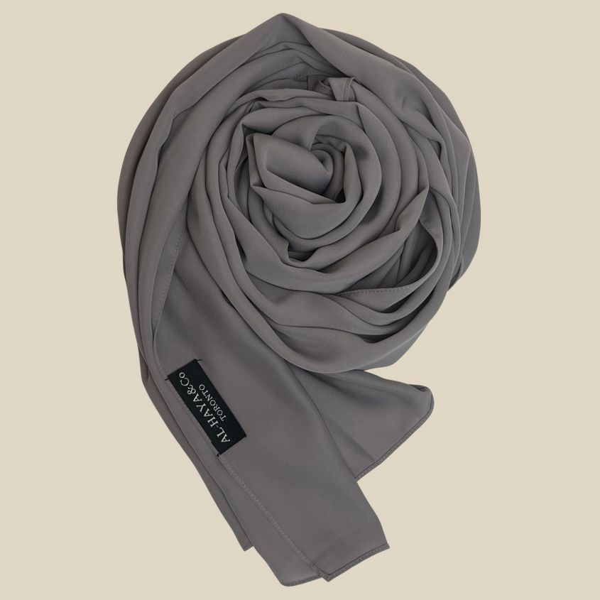 LIGHTWEIGHT MEDINA SILK HIJAB - TRUFFLE