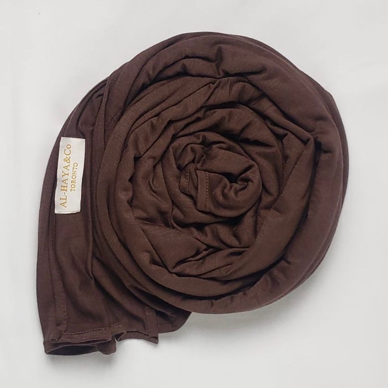 MAXI JERSEY HIJAB - BROWN