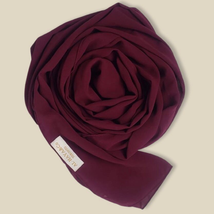 CLASSIC CHIFFON HIJAB - BURGUNDY