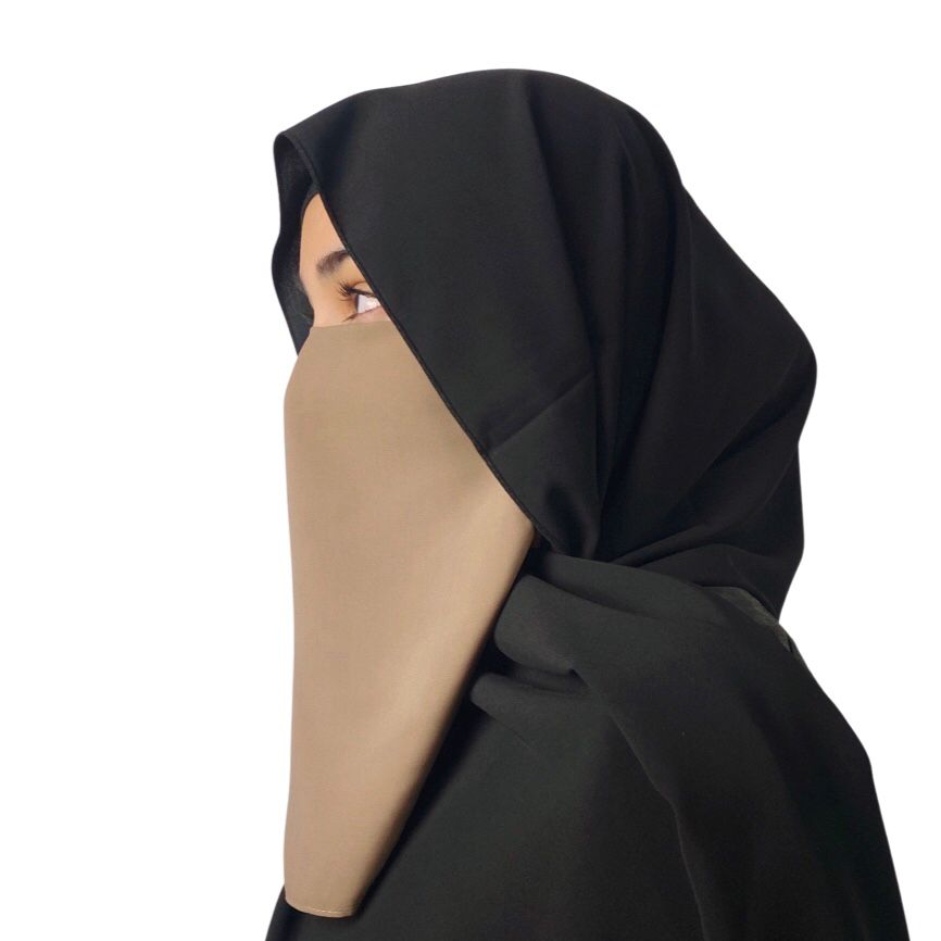 10" HALF NIQAB - MOCHA