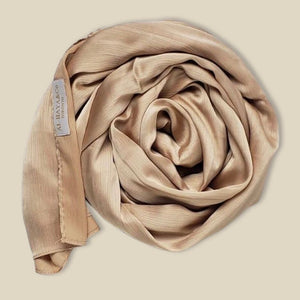 LUXURY SATIN CREPE HIJAB - KHAKI