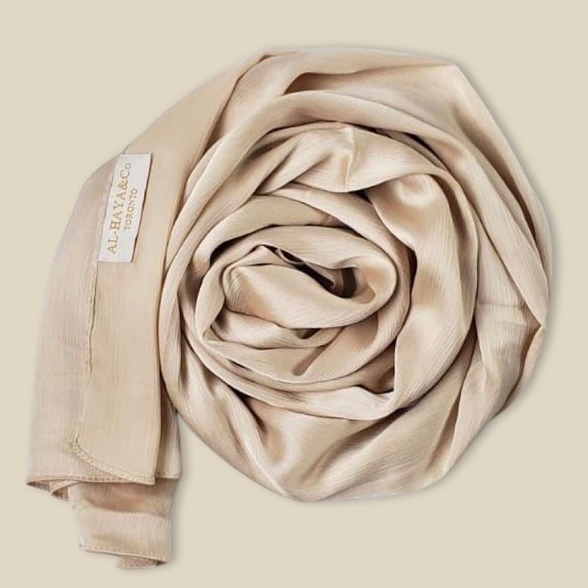 LUXURY SATIN CREPE HIJAB - VANILLA